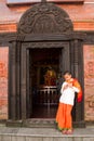 Young Nepalese Hindu priest of Pokhara, Nepal