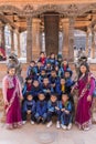 Young Nepalese students on a school trip to Bhaktapur Royalty Free Stock Photo