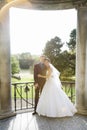 Young Newlywed Couple Embracing