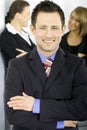 Young handsome succesful businessman smiling Royalty Free Stock Photo
