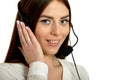 Young nice call operator woman Royalty Free Stock Photo