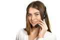 Young nice call operator woman Royalty Free Stock Photo