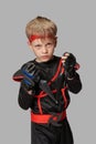 Ninja in fighting pose Royalty Free Stock Photo