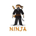 young ninja illustration Royalty Free Stock Photo