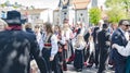 Young Norwegians in traditional costumes