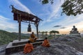 Young novice monks learning Royalty Free Stock Photo