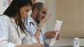 Young nurse and male doctor having an argument in the office