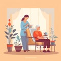 young nurse taking care of an elder6