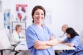 Young nurse wearing medical uniform