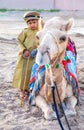 Young Omani boy dressed in traditional clothing. Royalty Free Stock Photo