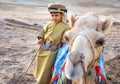 Young Omani boy dressed in traditional clothing. Royalty Free Stock Photo