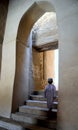 A Young Oman Boy Enters Bahla Fort, a UNESCO World Heritage Site, Nizwa, Oman