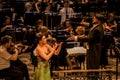 Young opera singer performing aria at National Theater in Belgrade Royalty Free Stock Photo