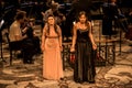 Young opera singers performing aria at National Theater in Belgrade