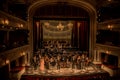 Young opera singers performing aria at National Theater in Belgrade