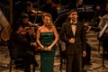 Young opera singers performing aria at National Theater in Belgrade