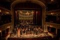 Young opera singers performing aria at National Theater in Belgrade