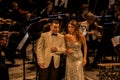 Young opera singers performing aria at National Theater in Belgrade
