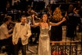 Young opera singers performing aria at National Theater in Belgrade