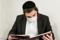 Young orthodox Jew with surgical mask