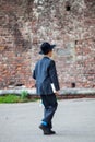 Young Orthodox walking in the street