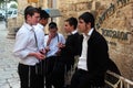 Young orthodox men on streets of Old Town of Jerusalem