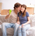 Young pair moving to new appartment Royalty Free Stock Photo