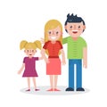 Young parents flat vector illustration