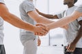 young participants of the business seminar shaking hands Royalty Free Stock Photo