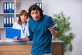 Young patient at the reception in the hospital Royalty Free Stock Photo