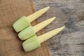 Young peeling corn from organic farm for being cooking ingredient of food