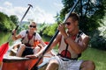 Young People Canoeing Royalty Free Stock Photo