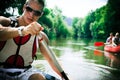 Young People Canoeing Royalty Free Stock Photo