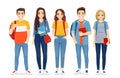 Young people in casual clothes Royalty Free Stock Photo