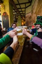 Young people celebrating Saint Patrick day