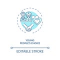 Young people choice concept icon.