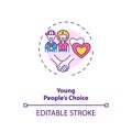 Young people choice concept icon.