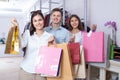 Young people in a clothing store Royalty Free Stock Photo