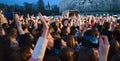 Young people on the concert.