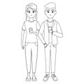 Young people couple Royalty Free Stock Photo
