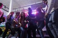 Young people dancing together in club Royalty Free Stock Photo