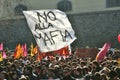 Demonstration against Mafia, the mob , in Italy Royalty Free Stock Photo