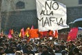 Demonstration against Mafia, the mob , in Italy Royalty Free Stock Photo