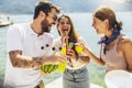 People having fun in summer vacation - Travel, friendship, holidays and youth lifestyle concept Royalty Free Stock Photo