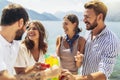 People having fun in summer vacation - Travel, friendship, holidays and youth lifestyle concept Royalty Free Stock Photo