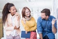 Young people on internship Royalty Free Stock Photo