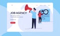 Young people are looking for a job. Job agency