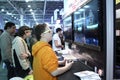 Young people playing video games