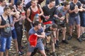 Young people prepared for pouring water