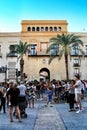 Young people protesting against climate change in Elche Royalty Free Stock Photo